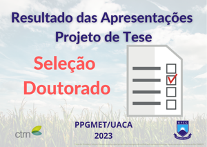 Result of Project Defenses - Seleção de Doutorado 2023